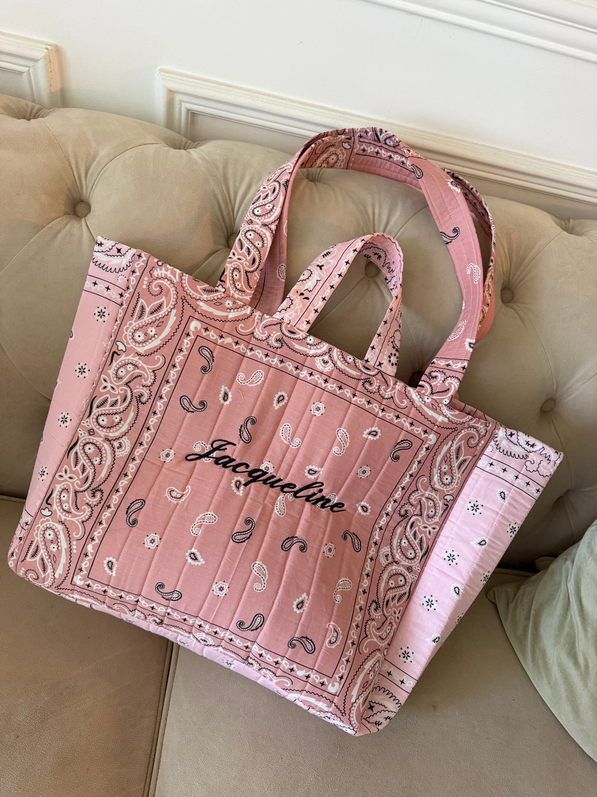 Custom Embroidered Bandana Tote Bag