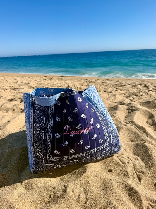 Custom Embroidered Bandana Tote Bag